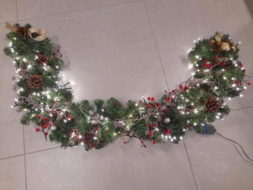 Kerstversiering guirlande met lichtjes, Diversen, Kerst, Zo goed als nieuw, Ophalen of Verzenden