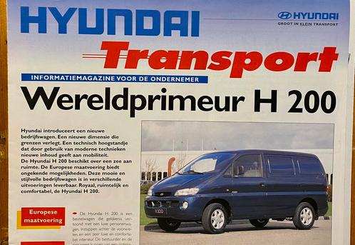 Hyundai H200 - Première mondiale 1997 Brochure automobile, Livres, Autos | Brochures & Magazines, Comme neuf, Autres marques, Envoi