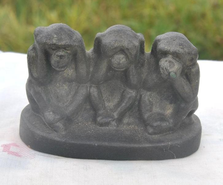 3 singes de la sagesse rien voir rien entendre rien dire, Maison & Meubles, Accessoires pour la Maison | Autre, Utilisé, Enlèvement ou Envoi