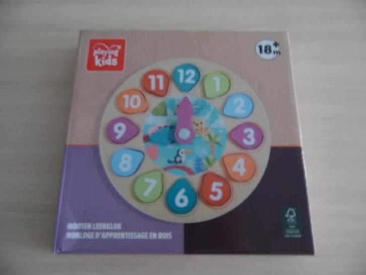 HORLOGE D'APPRENTISSAGE EN BOIS       NEUF, Enfants & Bébés, Jouets | Éducatifs & Créatifs, Neuf, Découverte, Enlèvement ou Envoi
