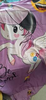 Housse de couette licorne emoji, Ophalen of Verzenden, Zo goed als nieuw, Dekbedovertrek