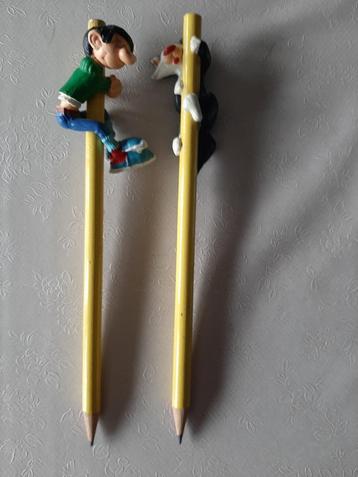 Gaston Lagaffe Franquin twee potloden met figuren  beschikbaar voor biedingen