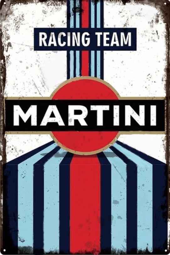 Panneau en métal Martini Racing team - vintage mancave, Collections, Marques & Objets publicitaires, Comme neuf, Panneau publicitaire