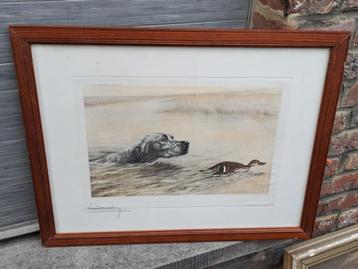 Gravure signe leon danchin beschikbaar voor biedingen