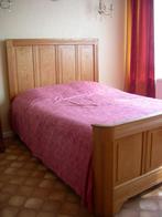 Tweepersoonsbed, Huis en Inrichting, Slaapkamer | Bedden, Ophalen, Gebruikt, Bruin, Tweepersoons