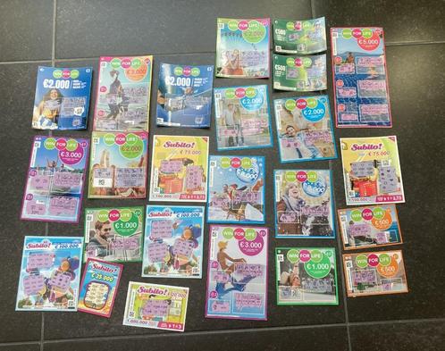 24 verschillende lotjes (Subito, Win for Life), Verzamelen, Overige Verzamelen, Gebruikt, Ophalen of Verzenden