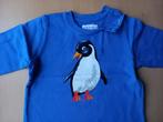 Nieuwstaat, blauwe trui P'tit Filou met pinguin, maat 80, Kinderen en Baby's, Babykleding | Maat 80, Ophalen of Verzenden, Jongetje of Meisje