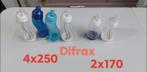 Difrax S-fles babyfles 250ml, 4 stuks!14€ en Difrax S- Babyf, Comme neuf, Enlèvement ou Envoi