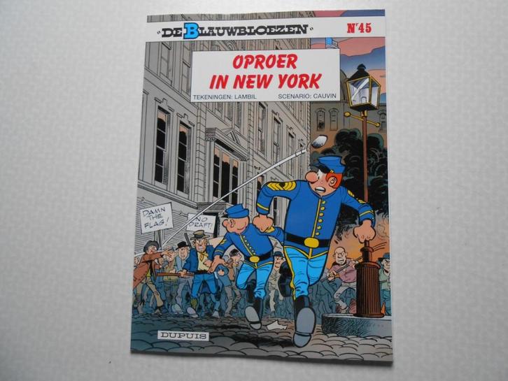De blauwbloezen 45 Oproer in New York 2002  1 ste druk., Boeken, Stripverhalen, Nieuw, Eén stripboek, Ophalen of Verzenden