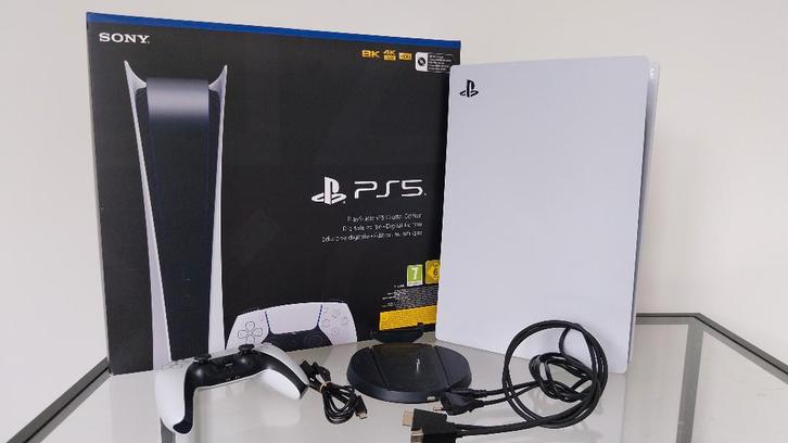 PS5 Digital Edition (origineel 825GB), Games en Spelcomputers, Spelcomputers | Sony PlayStation 5, Zo goed als nieuw, Playstation 5 Digital
