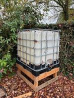 IBC container 1000L, met onderstel en Gardena aansluiting, Ophalen, Kunststof, Gebruikt, Met kraantje