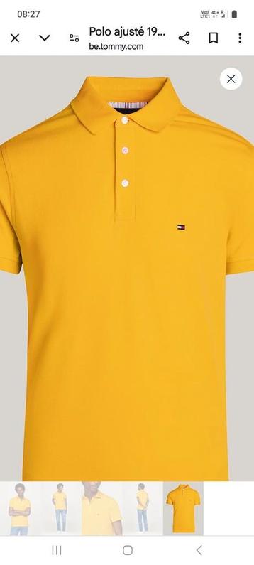 Gele poloshirt Tommy Jeans maat large beschikbaar voor biedingen