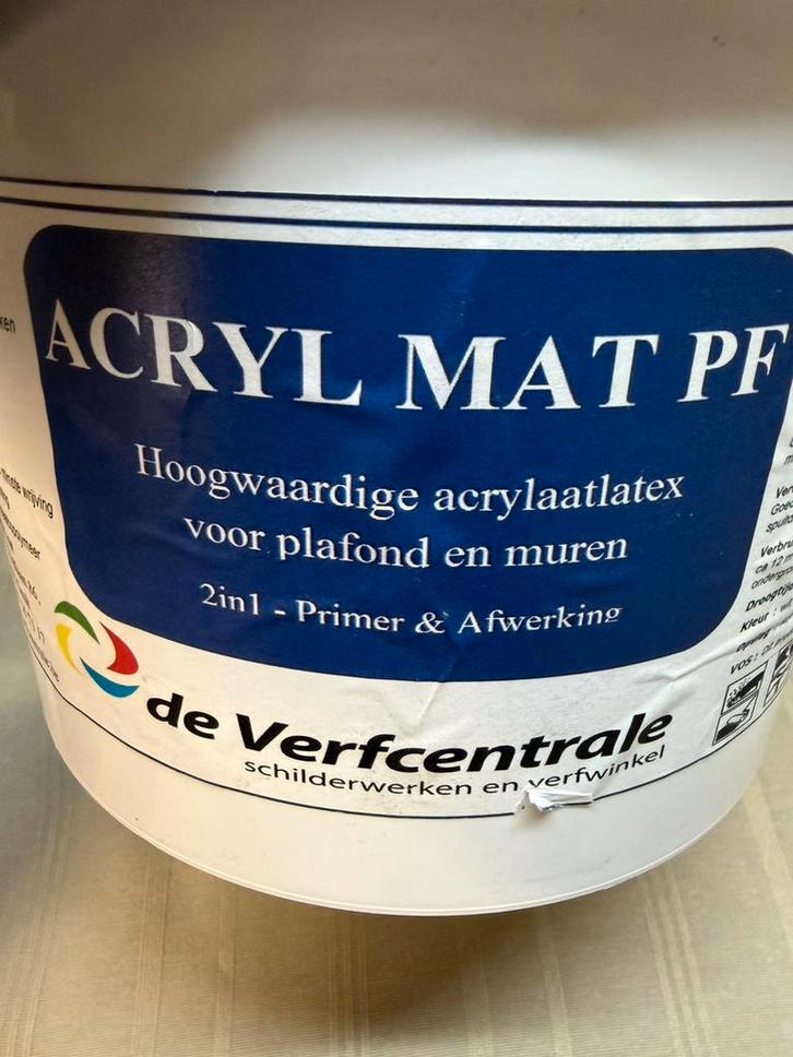 Donkergrijs/taupekleurige muurverf 5liter, Hobby en Vrije tijd, Schilderen, Nieuw, Acrylverf, Ophalen