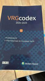 VRGcodex 2024-2025, Boeken, Studieboeken en Cursussen, Ophalen, Zo goed als nieuw, Niet van toepassing, Wolters kluwer