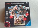 3 in 1 puzzel Hoe tem je een draak 25/36/49st, Kinderen en Baby's, Ophalen, 10 tot 50 stukjes, Gebruikt, 4 tot 6 jaar