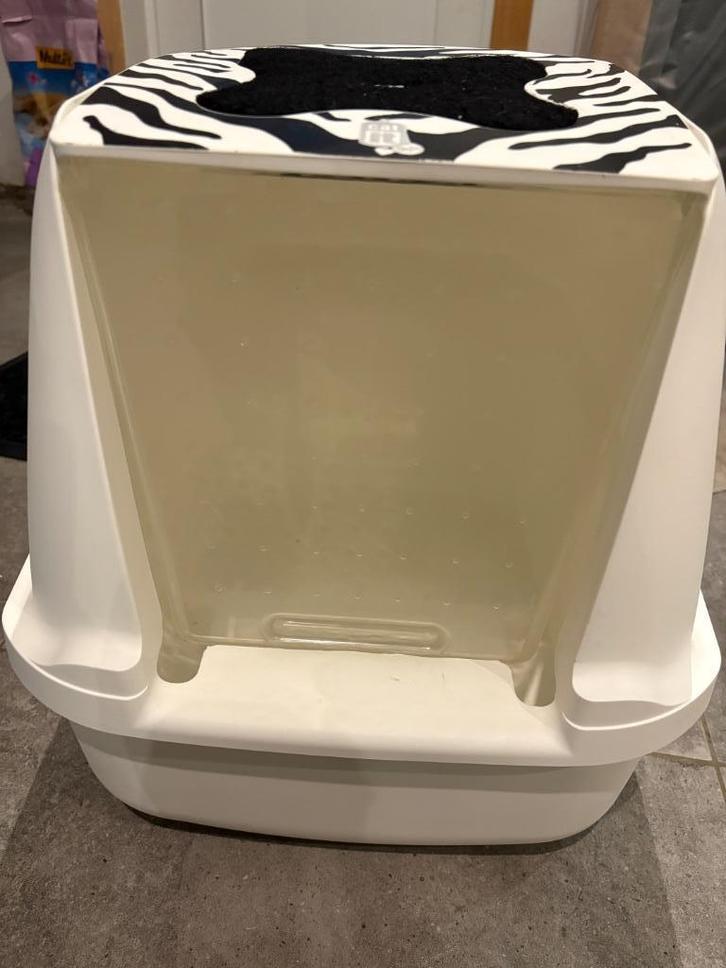 Kattenbak zebra, Dieren en Toebehoren, Kattenbakken, Gebruikt, Gesloten, Ophalen