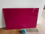 Magneetbord in glas roze 60x90cm, Huis en Inrichting, Ophalen, Gebruikt, Magneetbord