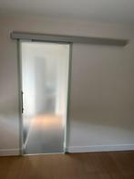 2 glazen schuifdeuren, mat glas 215cm - 93cm, Ophalen, Zo goed als nieuw, 75 tot 150 cm, 150 tot 225 cm