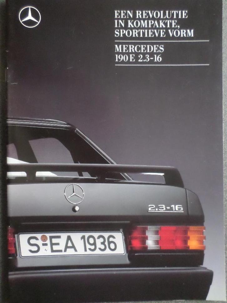 Mercedes 190E 2.3 16v 1987 Brochure, Boeken, Auto's | Folders en Tijdschriften, Mercedes, Ophalen of Verzenden