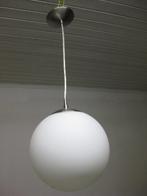 RETRO - Lustre Blanc OPALINE D= 25cm - 1 lampe - Allemagne., Comme neuf, Enlèvement ou Envoi, Autres matériaux