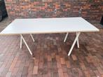 Mooie witte tafel, Huis en Inrichting, Ophalen, 50 tot 100 cm, Zo goed als nieuw, Vijf personen of meer