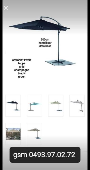 parasols NIEUW in verschillende kleuren 3m beschikbaar voor biedingen