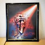 cadre peinture couple en relief, Ophalen, Zo goed als nieuw, 50 tot 75 cm, 50 tot 75 cm