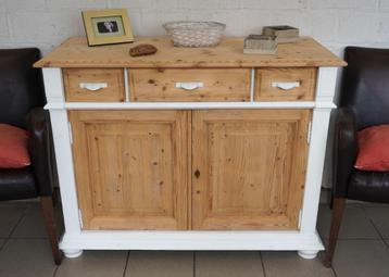 117 cm: Zeer mooie massief grenen dressoir beschikbaar voor biedingen