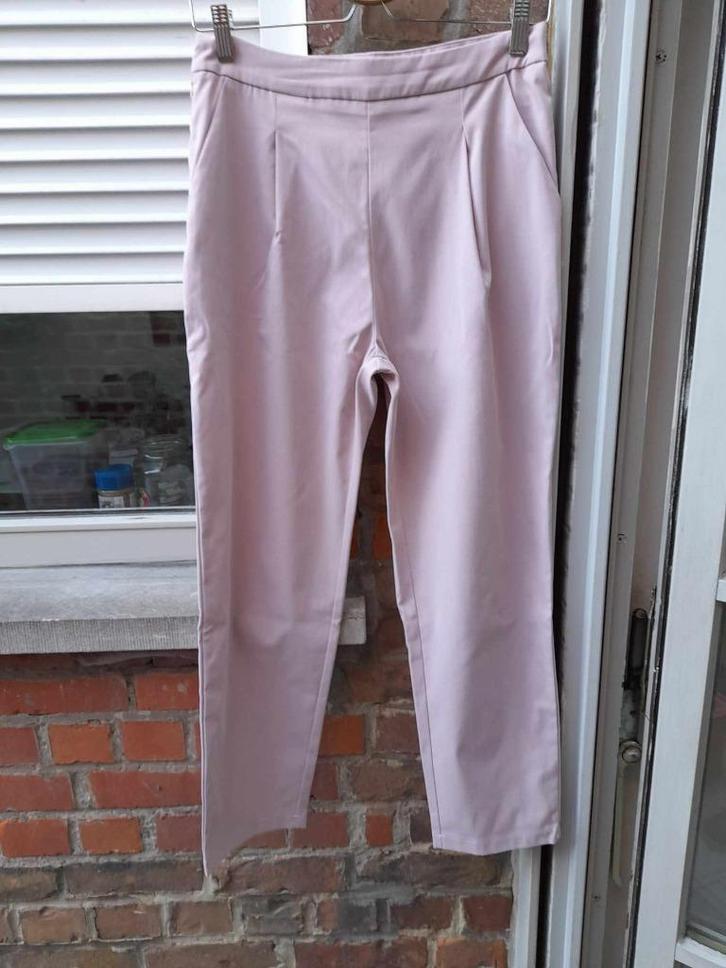 Licht vuilroze Broek 'Shein' Kleine medium, Kleding | Dames, Broeken en Pantalons, Gedragen, Maat 36 (S), Roze, Lang, Ophalen of Verzenden