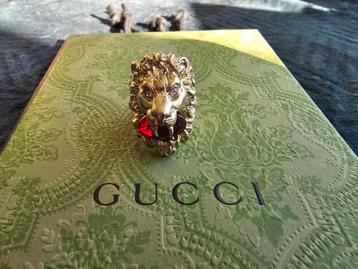 Bague Gucci - Modèle tête de lion - Jamais porté, Enlèvement ou Envoi, Neuf, Rouge