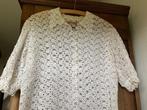 Kanten witte blouse vintage, Ophalen, Gedragen, Maat 42/44 (L), Wit