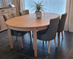 Massieve eettafel met 6 stoelen, Huis en Inrichting, Tafels | Eettafels, Ophalen, Gebruikt