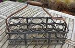 Ancien porte bouteilles en métal et bois, Antiquités & Art, Enlèvement ou Envoi