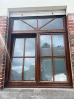Porte et châssis en bois méranti, Bricolage & Construction, Enlèvement, Utilisé, Fenêtre de façade ou Vitre, Double vitrage