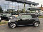 MINI Cooper Cabrio 1.6i 88kw, half leder, airco,  LEZ ok,Ga, 4 zetels, Zwart, Cabriolet, Isofix
