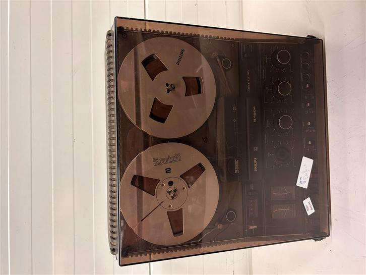 A7270. Philips N 4504 bandrecorder met kap, Audio, Tv en Foto, Bandrecorder, Bandrecorder, Ophalen of Verzenden