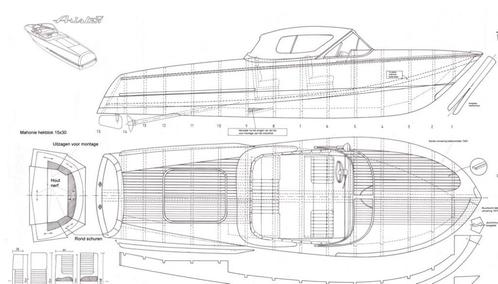 Bouwplan van de Riva Ariston, Hobby en Vrije tijd, Modelbouw | Boten en Schepen, Nieuw, Verzenden