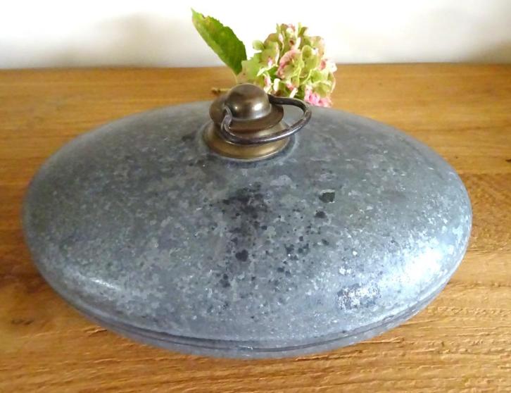 Antieke metalen bedkruik, zeer goede staat, Antiek en Kunst, Curiosa en Brocante, Ophalen of Verzenden