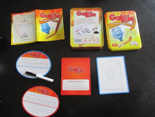 Gezelschapsspel galgje , identity games , in blikken opbergd, Hobby en Vrije tijd, Gezelschapsspellen | Bordspellen, Gebruikt