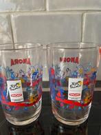 Amora Mosterd glazen : Tour de France, Verzamelen, Glas en Drinkglazen, Ophalen of Verzenden, Zo goed als nieuw, Frisdrankglas