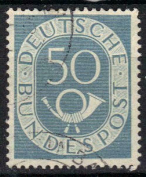 Duitsland Bundespost 1951-1952 - Yvert 20 - Posthoorn (ST), Timbres & Monnaies, Timbres | Europe | Allemagne, Affranchi, Envoi