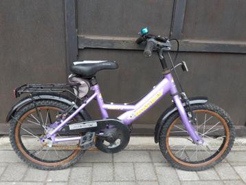 Kinderfiets (‘Mickey Bike’ van The Rupel Cycles), 16 inch, Fietsen en Brommers, Ophalen, Gebruikt, 16 inch, Handrem
