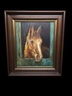 Schilderij Paard op stal.G Verboeckhoven, Antiek en Kunst, Ophalen of Verzenden
