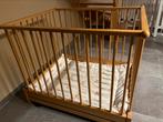 Babypark met ronde spijlen, Kinderen en Baby's, Babyparken, Ophalen of Verzenden, Zo goed als nieuw, Vierkant, In hoogte verstelbaar
