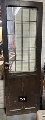 enkele deur met glas in lood uit 1935, Ophalen, Gebruikt, Minder dan 75 cm, Deurkozijn