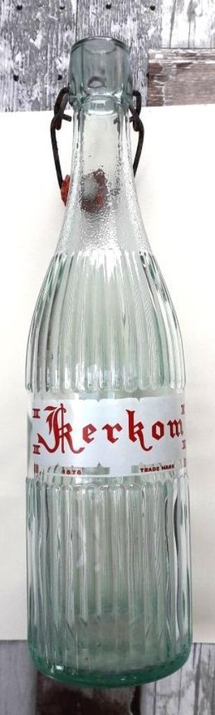 Transparante grote limonadefles "Kerkom" -  Brij Clerinx - H beschikbaar voor biedingen
