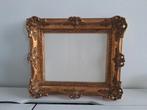 Antieke barokke vergulde fotolijst, Moins de 50 cm, Enlèvement, Utilisé, Bois