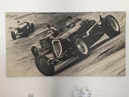 Grote Foto Oldtimer Racers, Huis en Inrichting, Woonaccessoires | Schilderijen, Tekeningen en Foto's, Gebruikt, Ophalen