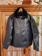 Ninetie's Vintage leren bomberjack voor heren  - Mt. Large, Ophalen of Verzenden, Gedragen, Grijs