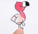 Flamingo strijkplaatje patch kinderen - 60 x 45 mm, Hobby en Vrije tijd, Kledingapplicaties en Hotfix, Ophalen of Verzenden, Nieuw